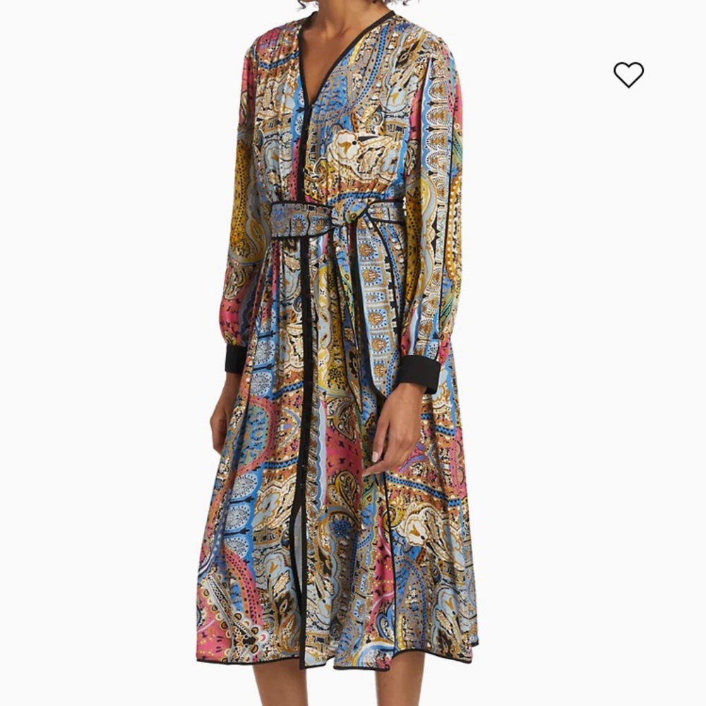 Elie Tahari Camren paisley silk dress - Picture 4 of 11